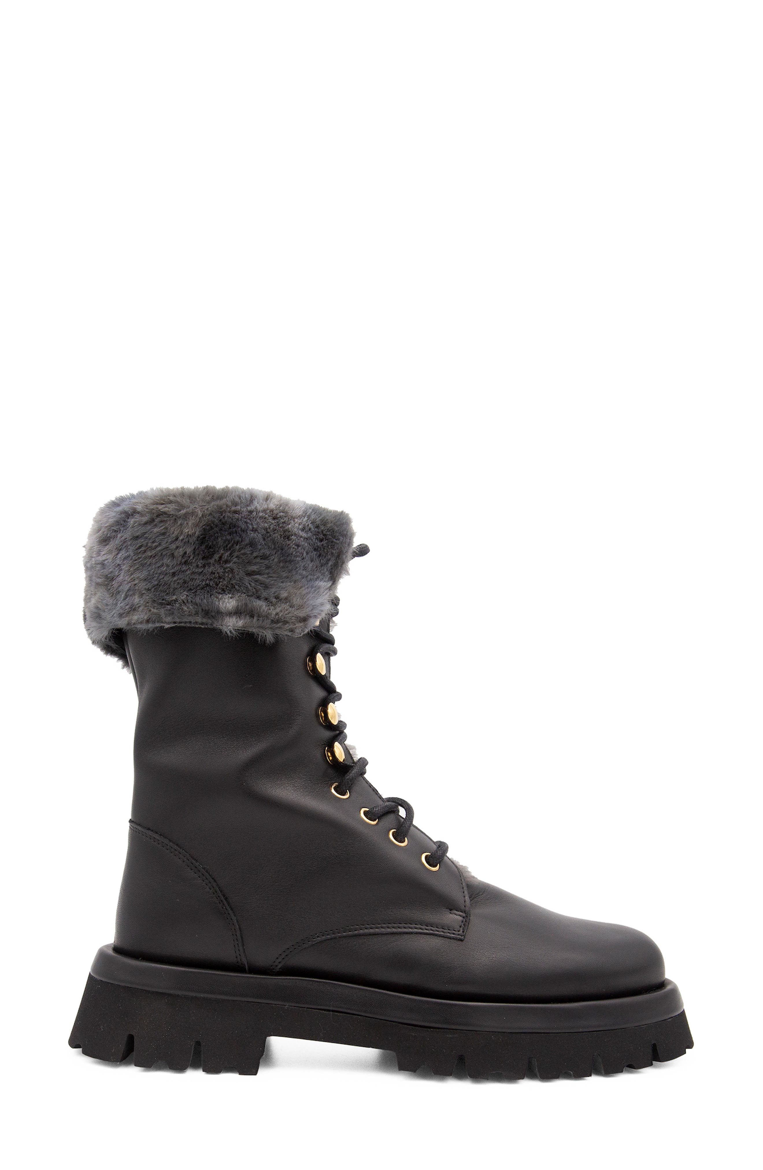 Valentina Rangoni Folgore Faux Fur Platform Combat Boot, Alternate, color, 