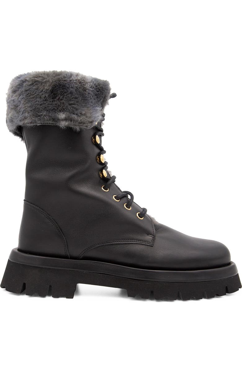 Valentina Rangoni Folgore Faux Fur Platform Combat Boot, Alternate, color,