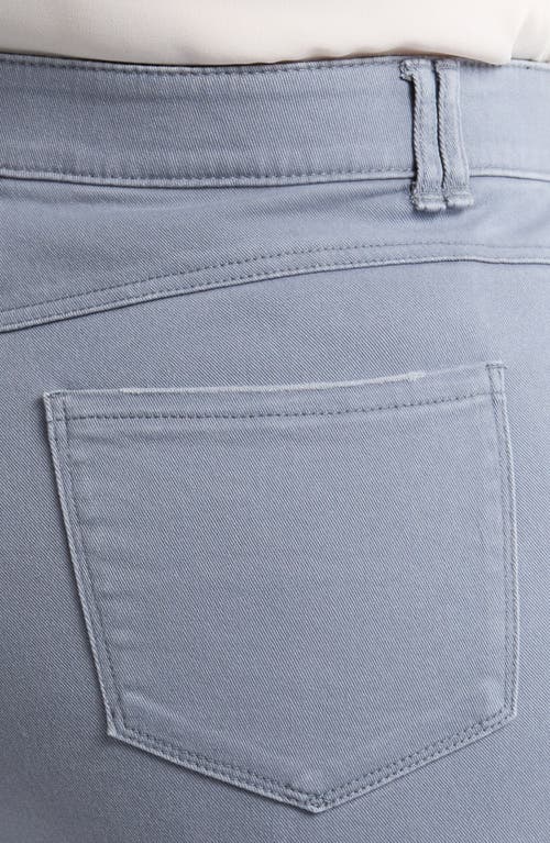 Wit & Wisdom 'ab'solution Frayed High Waist Ankle Slim Straight Leg Pants In Blue Shadow