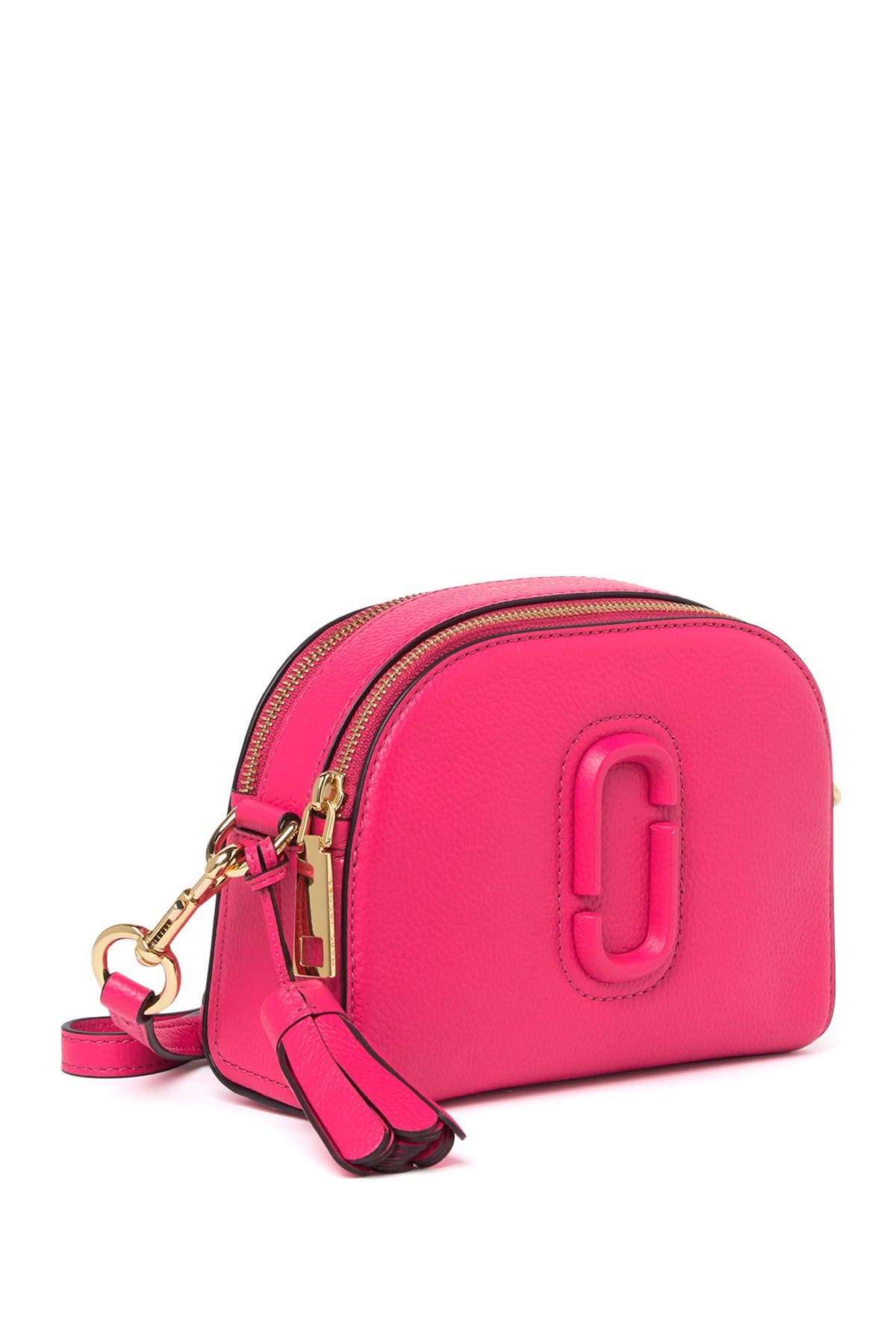 Small Shutter Leather Camera Bag, Alternate, color, PEONY