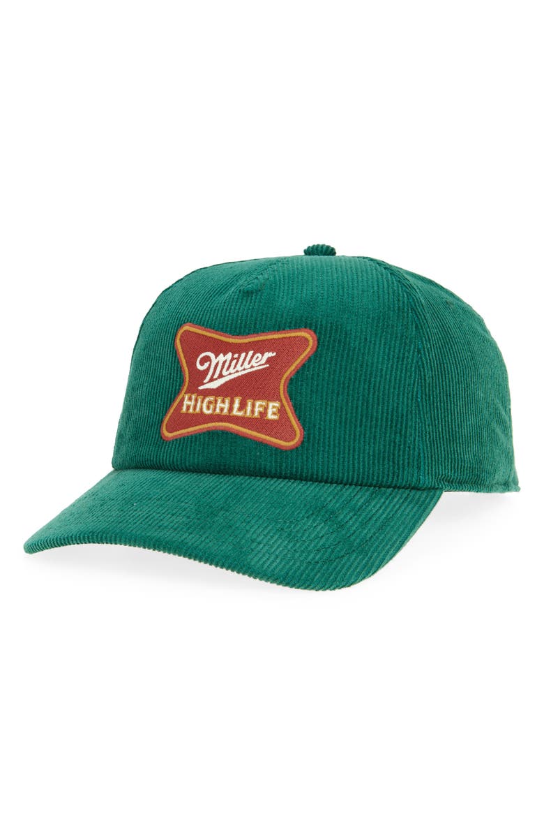 American Needle Miller High Life Adjustable Snapback Cap, Main, color, Wheat/Green