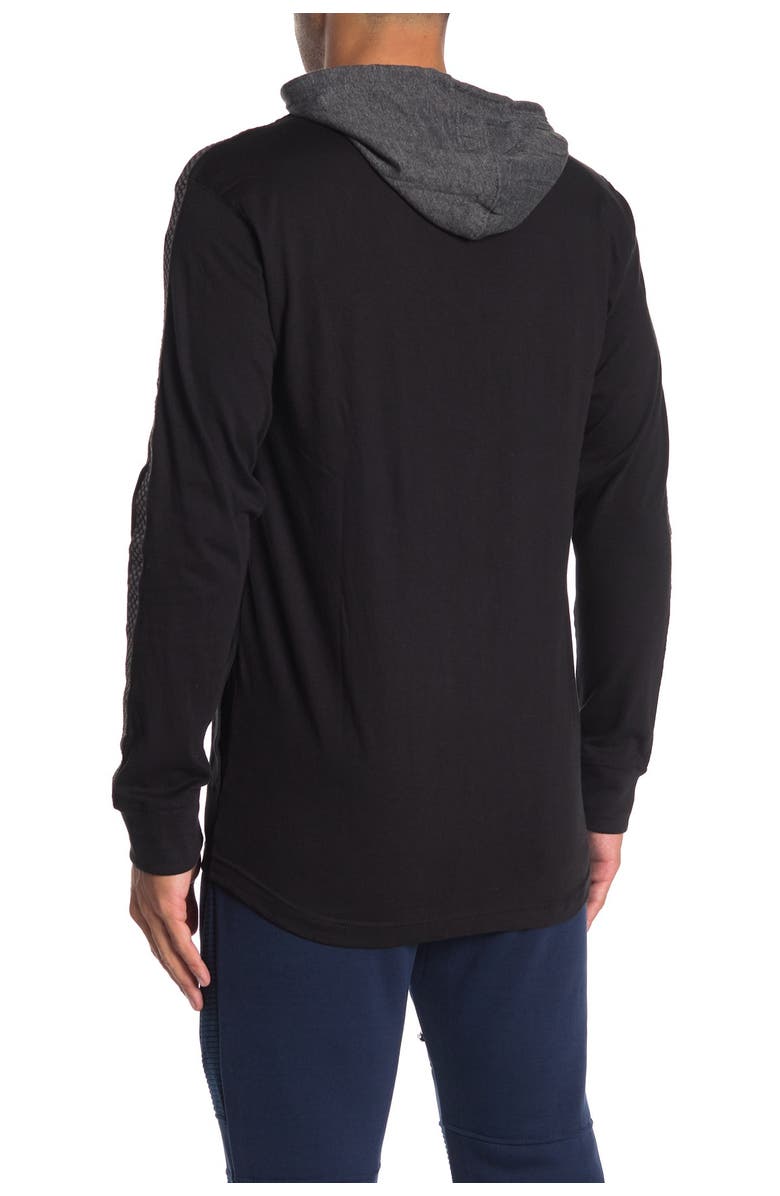 BURNSIDE Stripe Sleeve Pullover Hoodie, Alternate, color,