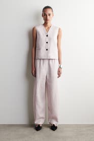 COS Elasticated Linen Barrel-Leg Pants