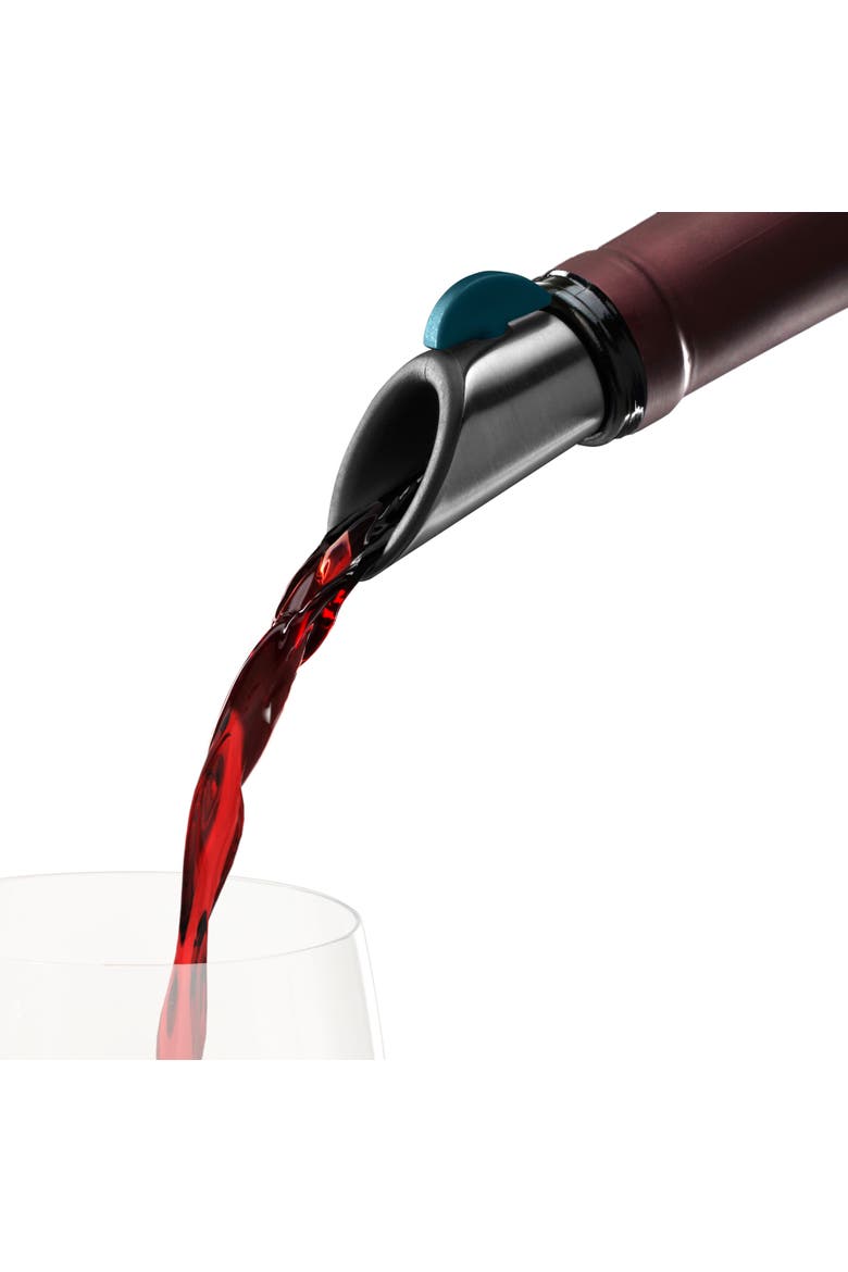 Wine Pourer and Stopper, Alternate, color, Deep Teal