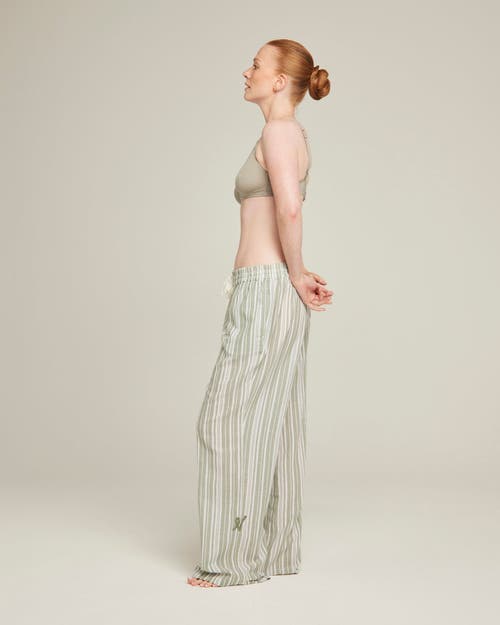 Nudea The Classic Trouser In Sage Stripe
