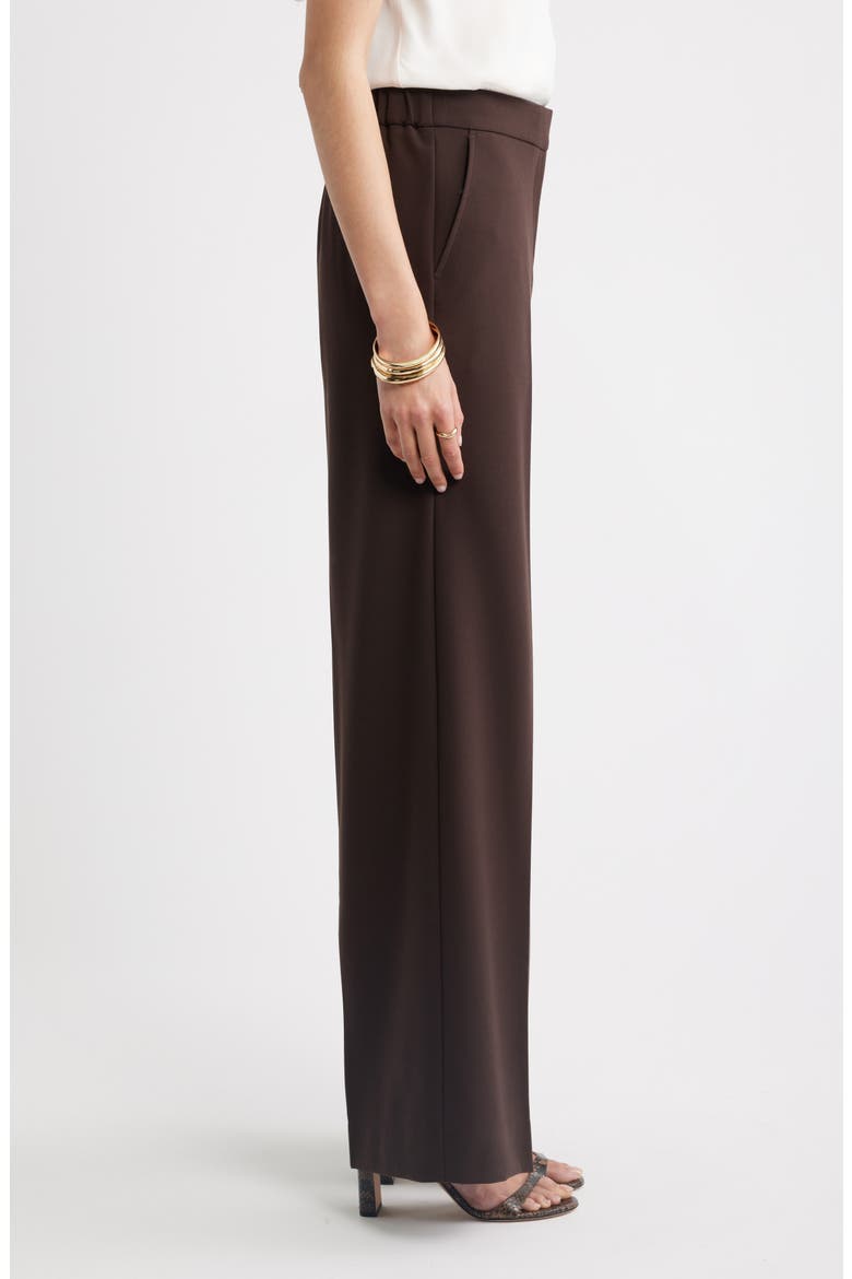 The Lennox Wide Leg Trousers, Alternate, color, BROWN MOLE
