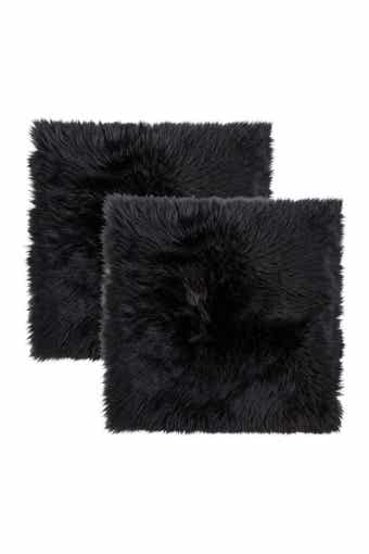 NATURAL New Zealand Genuine Sheepskin Shearling Chair Seat Pad - Set of 2