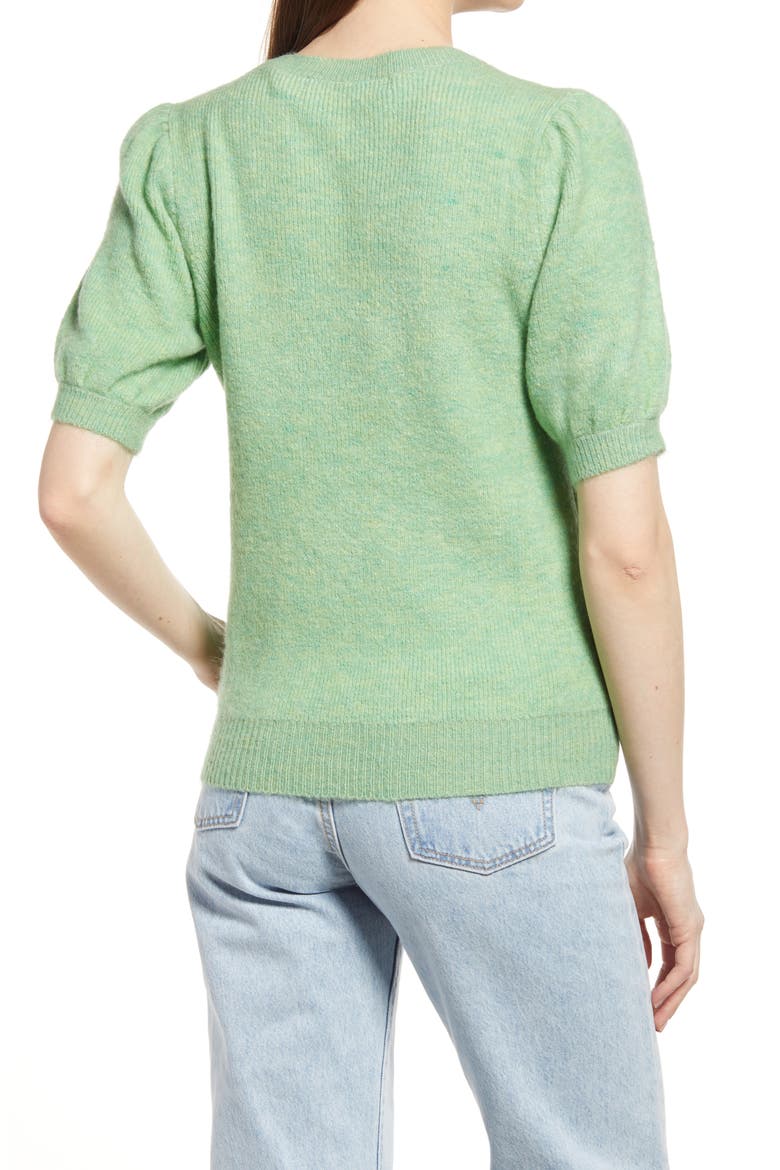 Lefile Puff Sleeve Sweater, Alternate, color, SPRUCESTONE