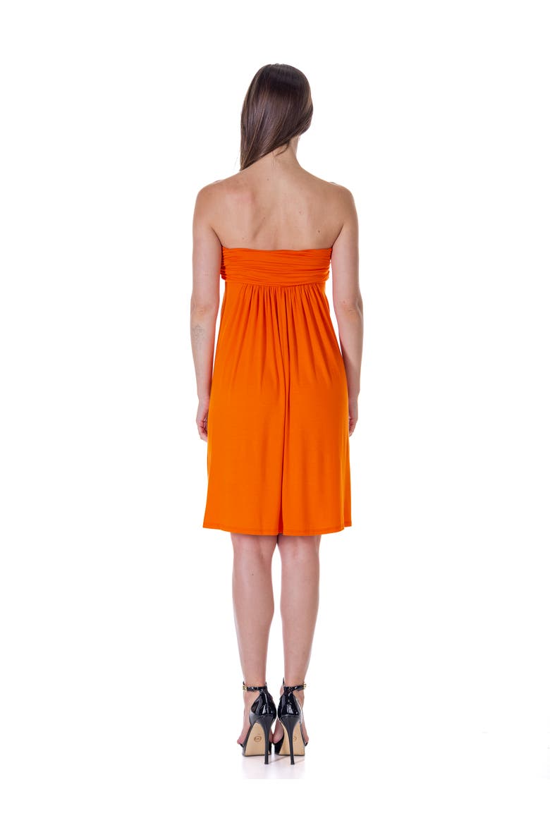 Strapless Empire Waist Mini Dress, Alternate, color, Orange