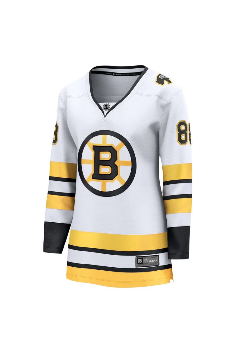 Women's Fanatics David Pastrnak White Boston Bruins Away Breakaway Player Jersey, Alternate, color, White