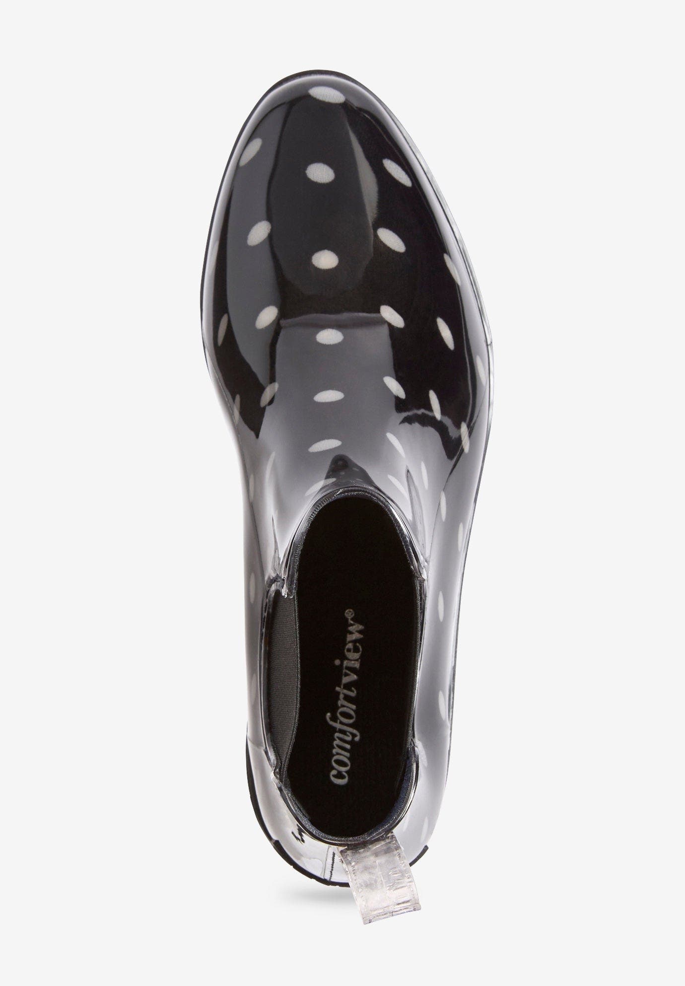 Comfortview The Uma Rain Boot, Alternate, color, Black Dot