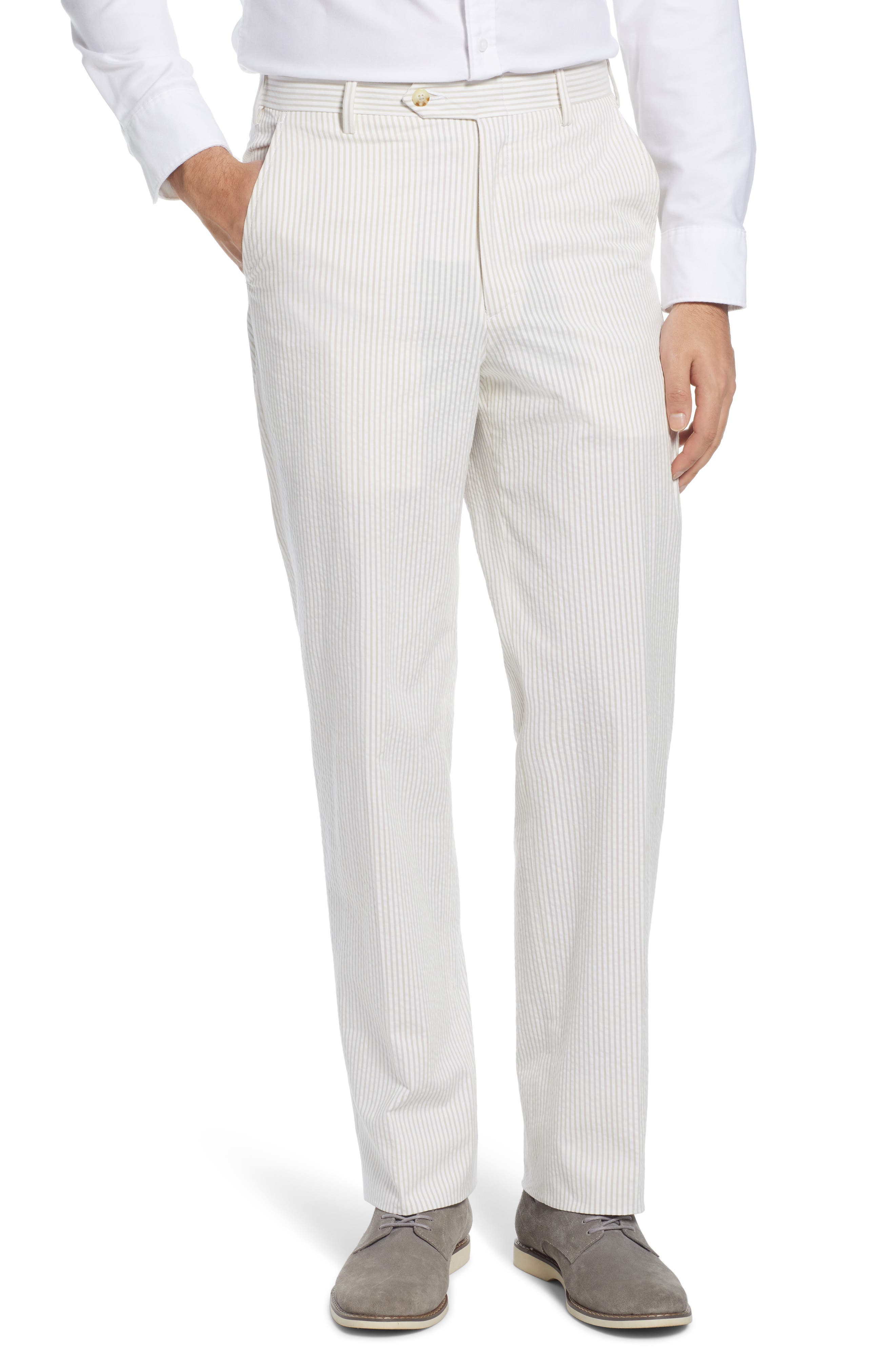 Flat Front Seersucker Pants - image 3
