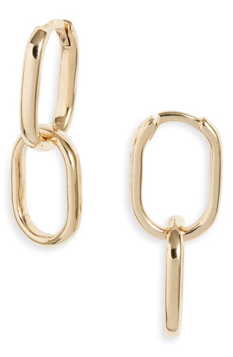 Double Paper Clip Hoop Earrings
