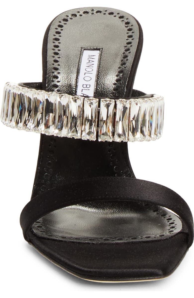 Manolo Blahnik Sako Bay Crystal Embellished Sandal, Alternate, color, Black