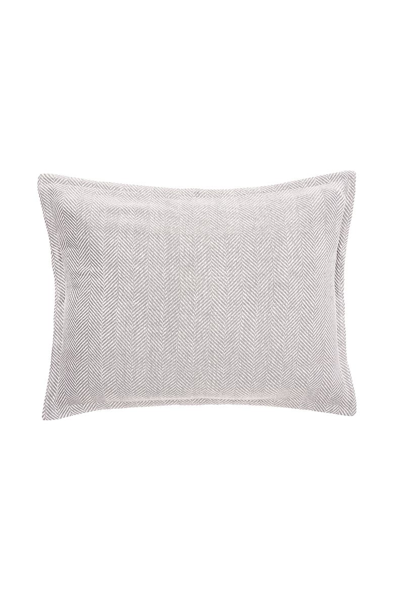 Torin Pearl Grey Cotton Standard Sham 20" x 26", Main, color, Gray