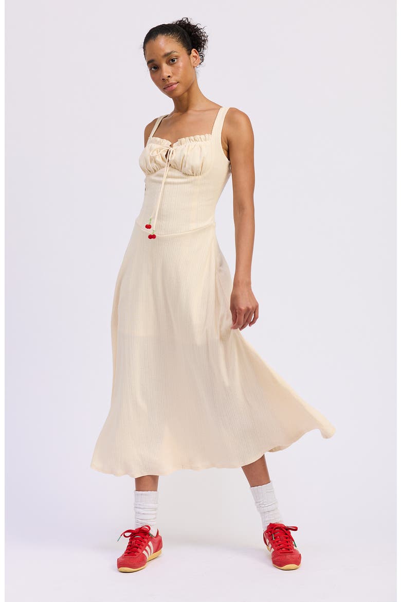 Cerise Midi Sundress, Alternate, color, YELLOW RED