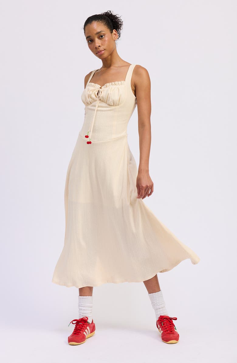 JACQUIE THE LABEL Cerise Midi Sundress, Alternate, color, Yellow Red