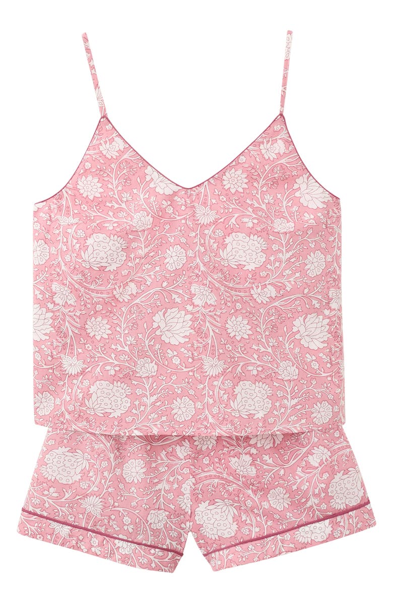 MANGO TEEN Floral Print Cotton Short Pajamas, Alternate, color, Pink