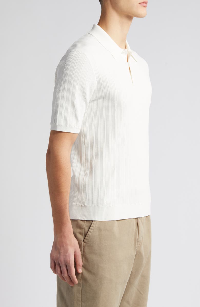 Wax London Naples Cotton Blend Knit Polo, Alternate, color, Ecru
