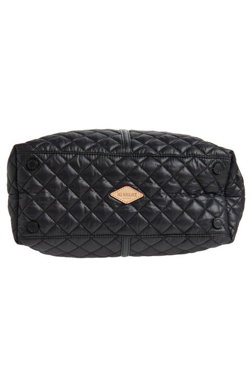 Mz Wallace Medium Astor Diamond Quilted Top Handle Bag In Black