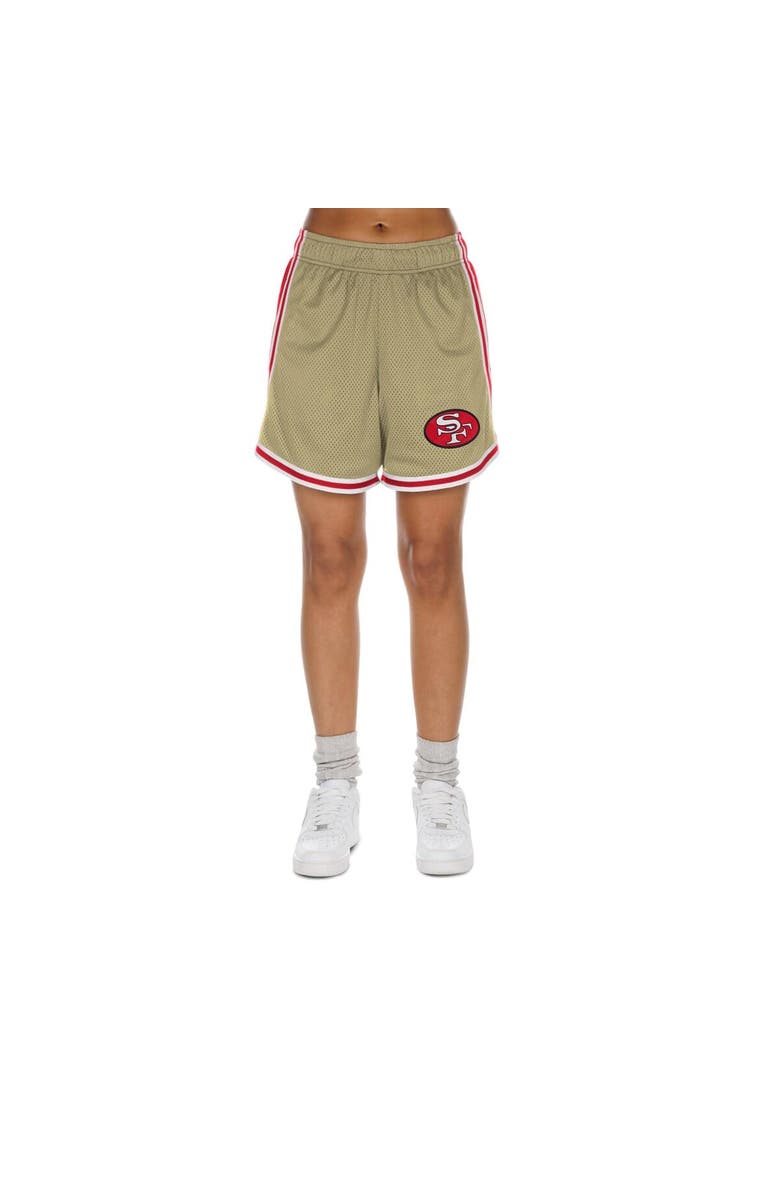 New Era Women's New Era Gold/Scarlet San Francisco 49ers Throwback Sport Classics Mesh Shorts, Alternate, color, Gold