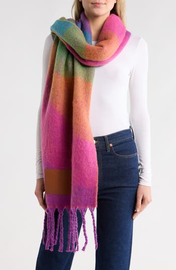 Kurt Geiger London Neon Wave Scarf In Multi