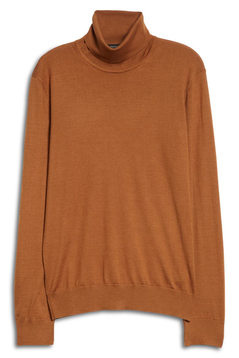 Cashseta Light Cashmere & Silk Turtleneck Sweater, Alternate, color, VICUNA