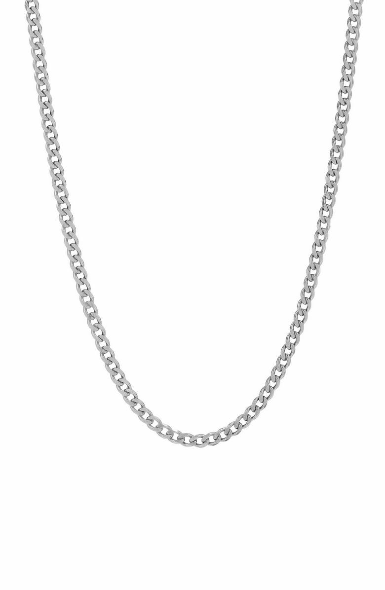 Degs & Sal Men's Sterling Silver Cuban Chain Necklace, Main, color, Silver