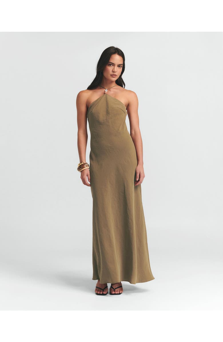ST MRLO Anais Slip Dress, Alternate, color, Taupe