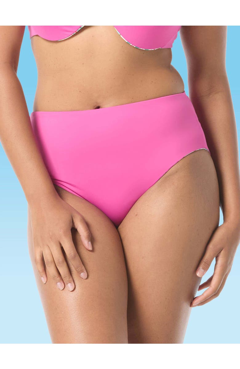 COCO REEF Solstice Bloom High Waist Reversible Bikini Bottom, Alternate, color, Ivory