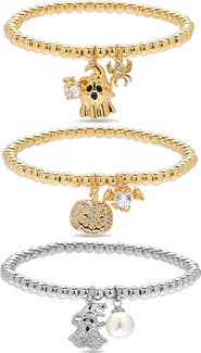 EYE CANDY LOS ANGELES Boo & Bling 3-Pack Stretch Charm Bracelets