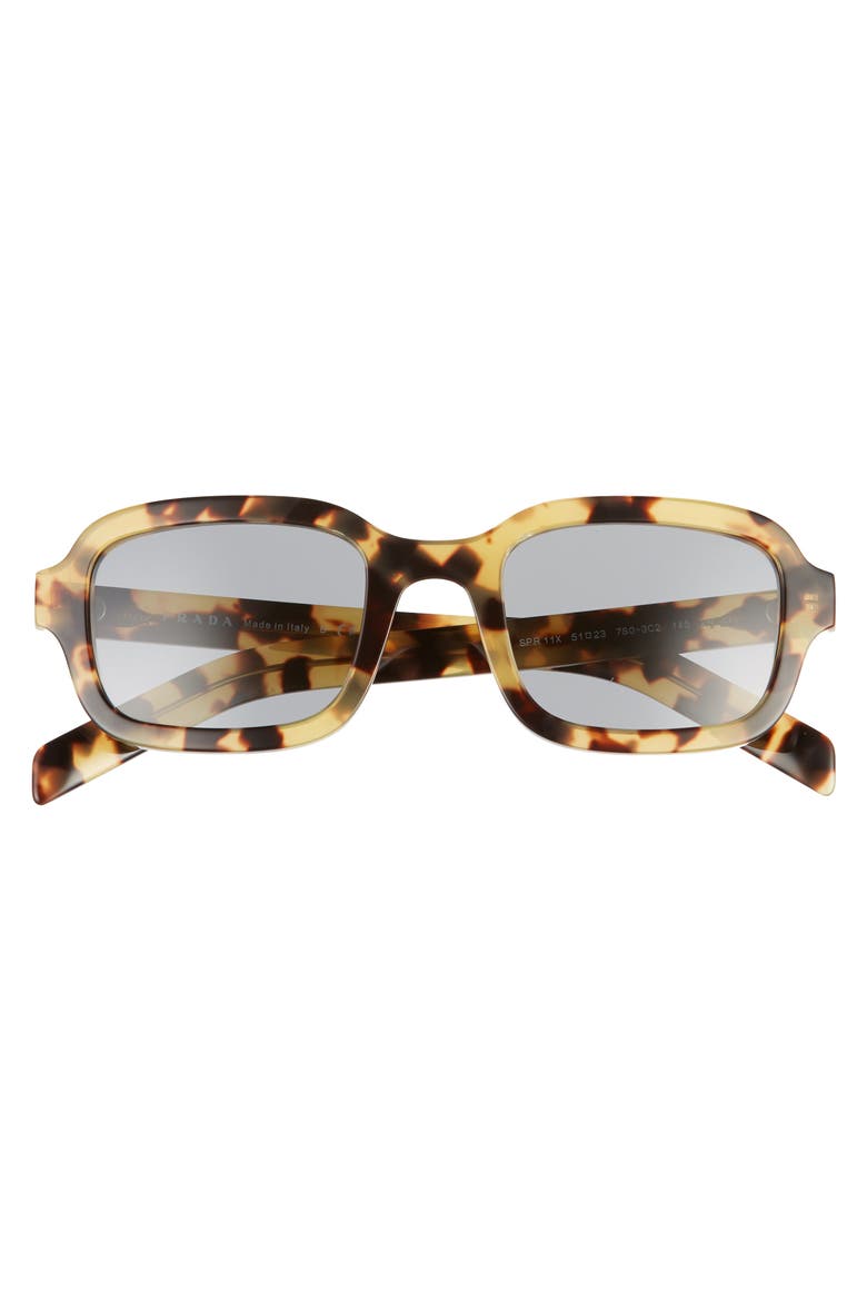 51mm Rectangle Sunglasses, Alternate, color, BROWN/ GREY