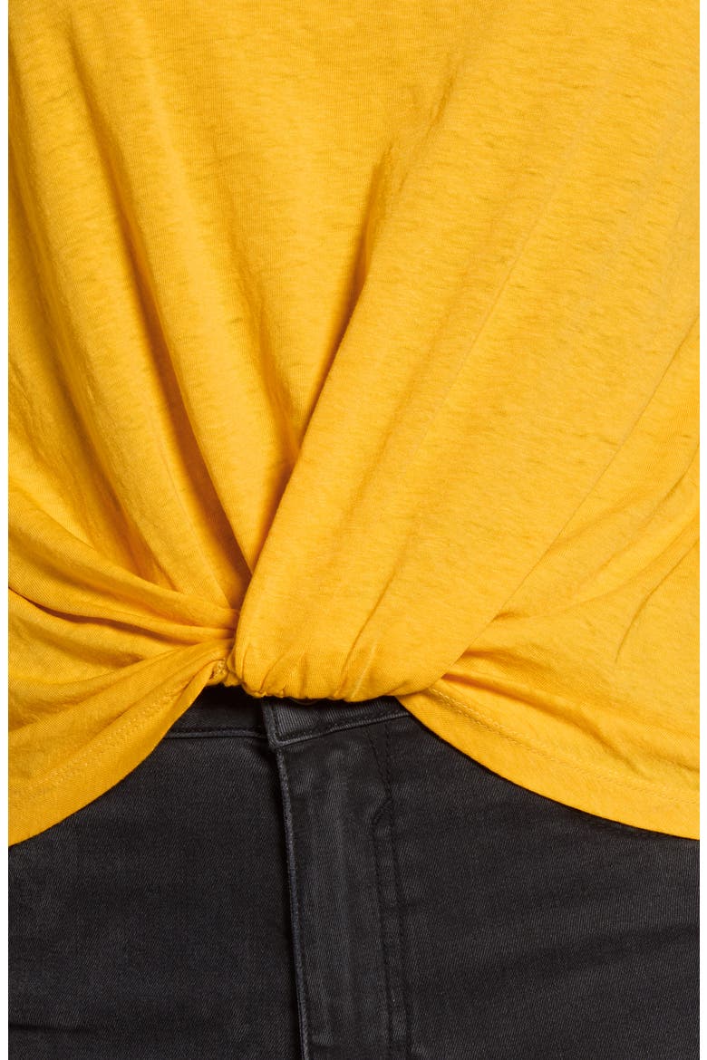 Knot Front Tee, Alternate, color, YELLOW SPECTRA
