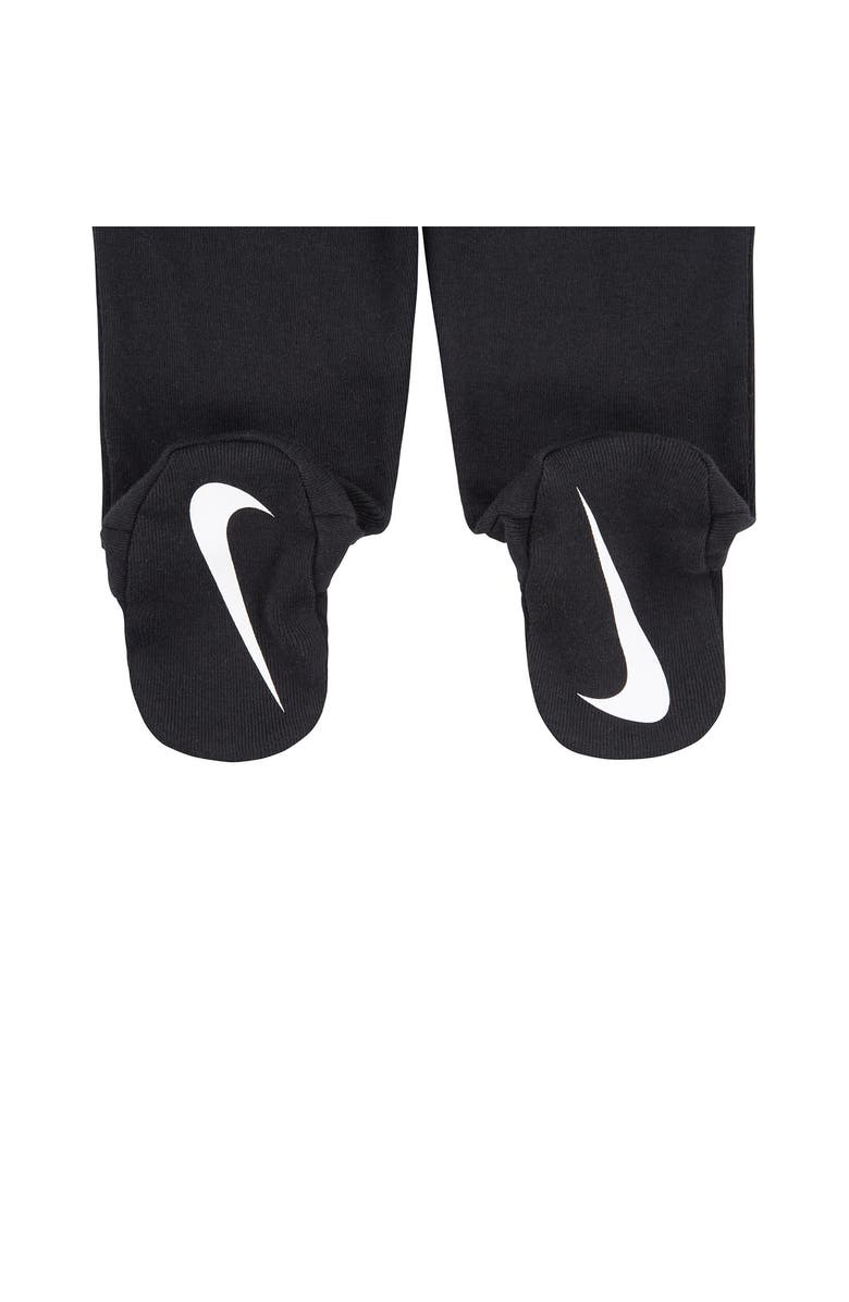 Nike I Have Arrived T-Shirt, Footed Leggings & Beanie Set, Alternate, color, Black