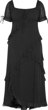 City Chic Shayla Ruffle Trim Maxi Dress