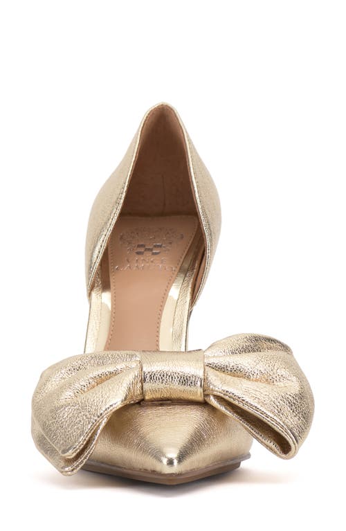 Vince Camuto Burke Bow Pump In Gold
