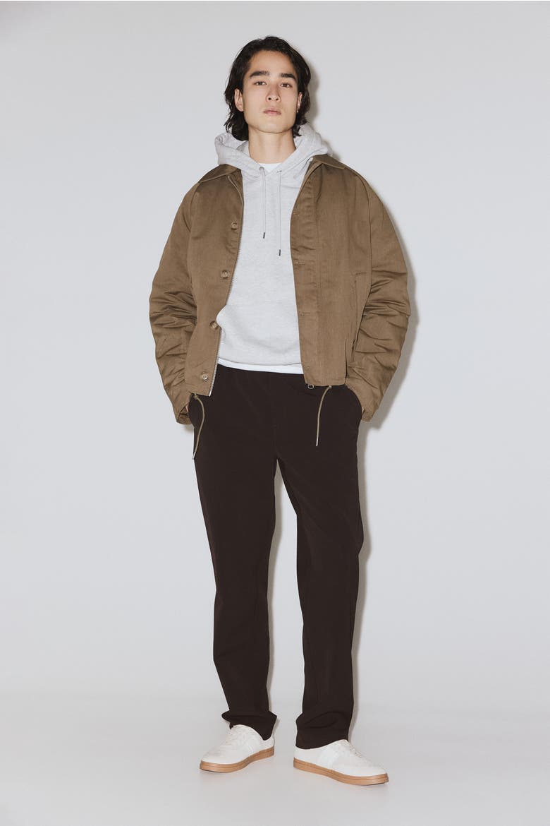 Four-way stretch regular-fit pull-on pants, Alternate, color, Dark brown