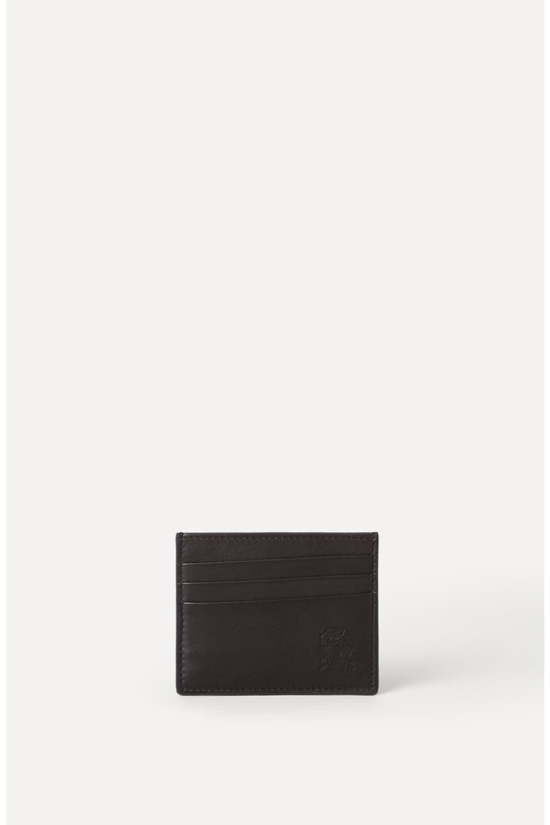 Calfskin card case, Alternate, color, Brown