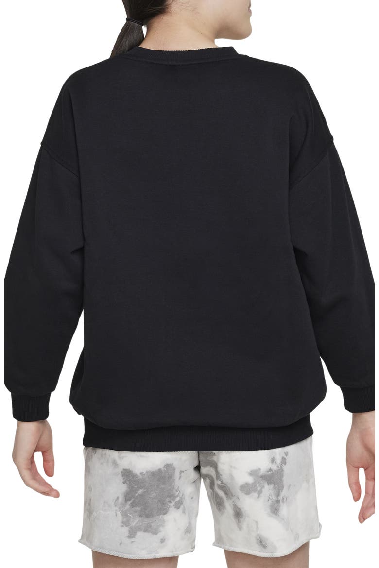 Kids' Sportswear Club Fleece Sweatshirt, Alternate, color, BLACK/ WHITE