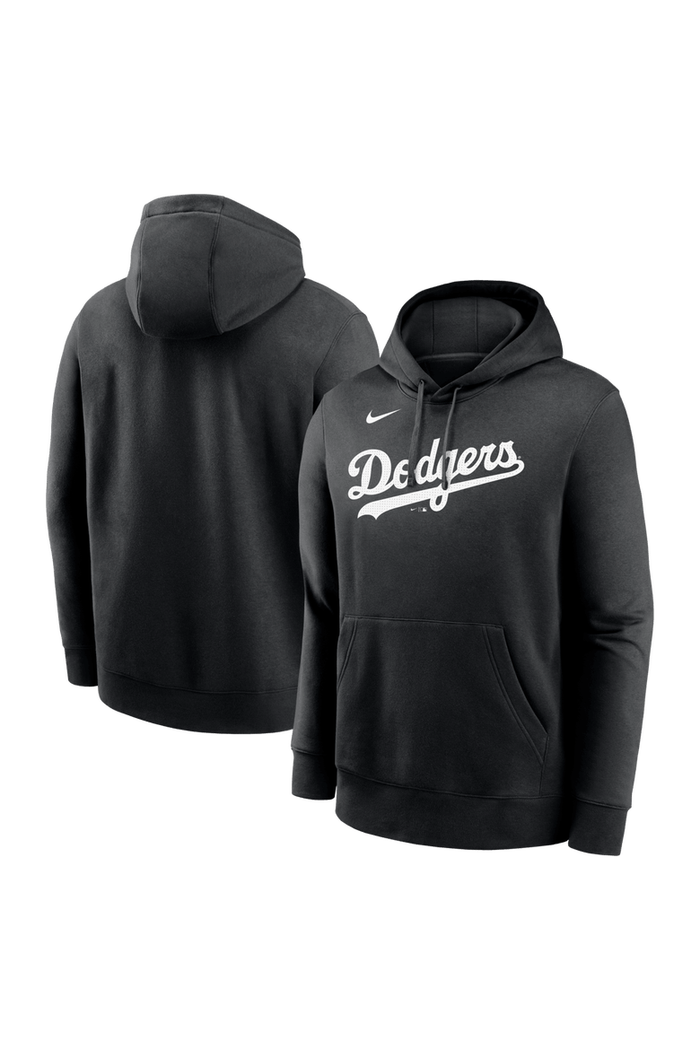 Men's Nike Black Los Angeles Dodgers Logo Club Fleece Hoodie, Main, color, Black