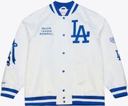 Mitchell & Ness Men's Mitchell & Ness White Los Angeles Dodgers Cooperstown Collection Lightweight Satin Full-Snap Jacket