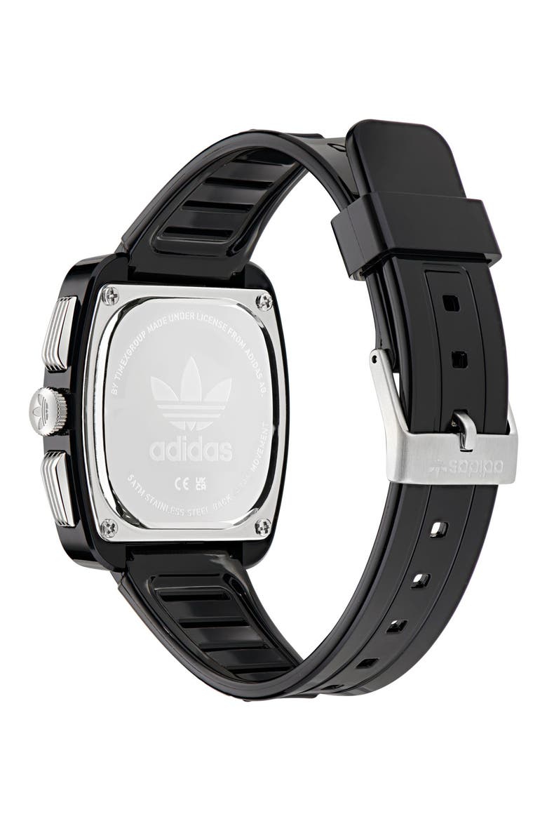 Retro Wave Two Chronograph Bio-Resin Strap Watch, 39mm, Alternate, color, BLACK