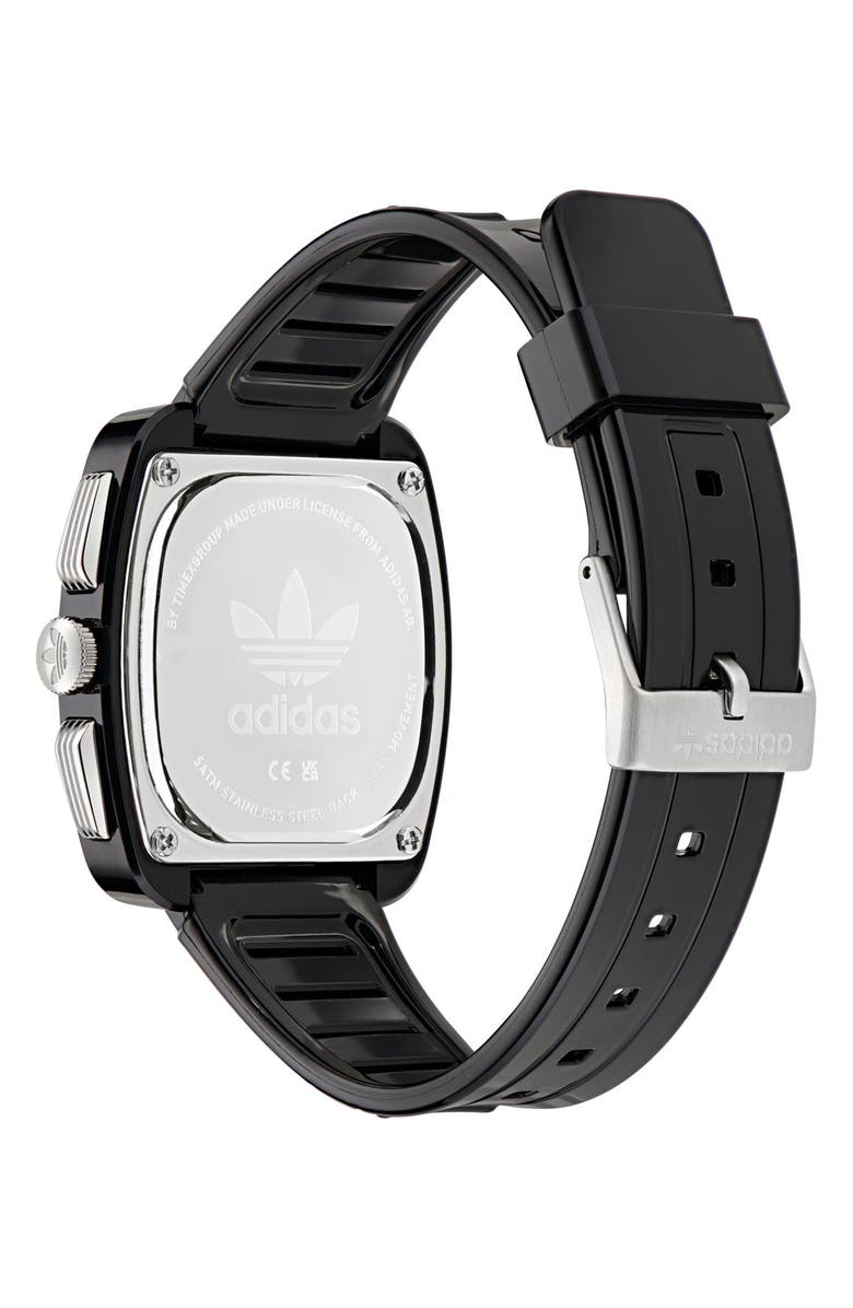 adidas Retro Wave Two Chronograph Bio-Resin Strap Watch, 39mm, Alternate, color, Black
