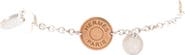 Pre-Owned Hermes Ex-Libris Bracelet Sterling Silver with 18K Rose Gold