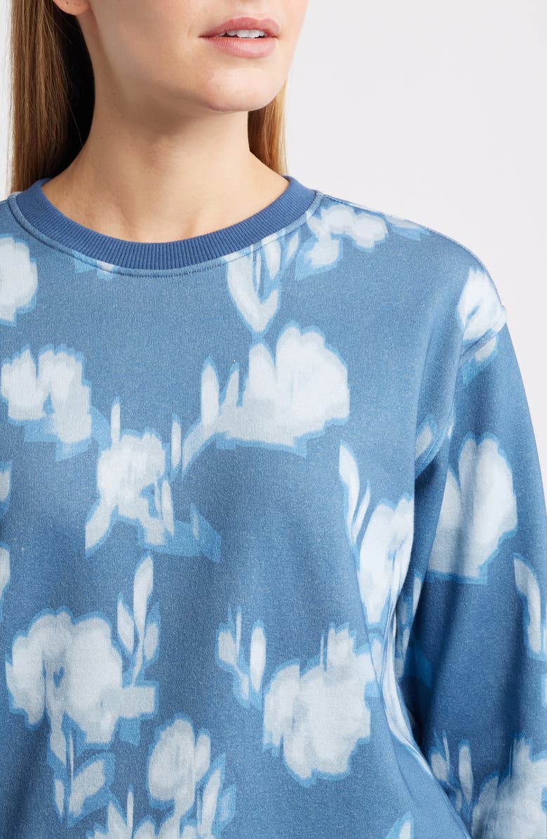 CITY BLUES Classic Print Sweatshirt, Alternate, color, Cadet Blue