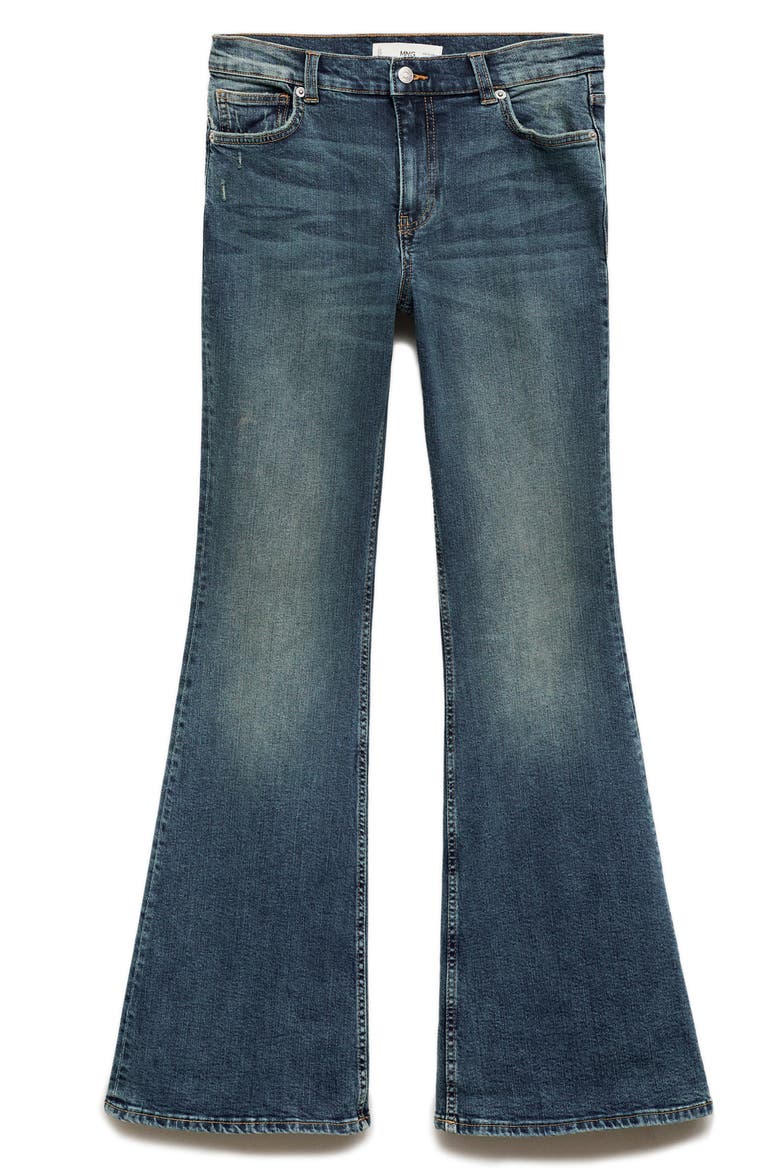 Violet High Waist Flare Jeans, Alternate, color, DARK VINTAGE BLUE