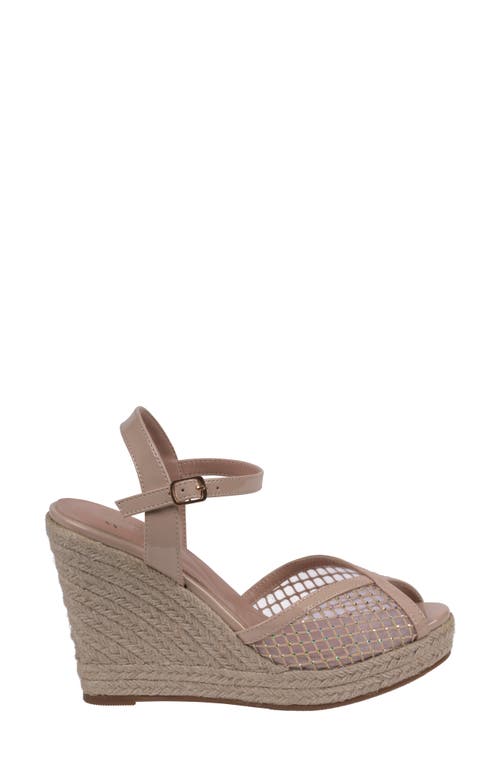Gc Shoes Mila Espadrille Wedge Sandal In Nude