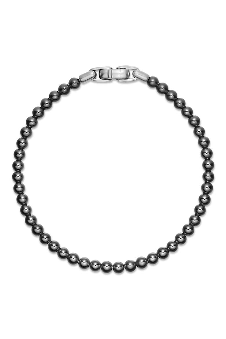 Men's Spiritual Beads Bracelet, 4mm, Alternate, color, SILVER