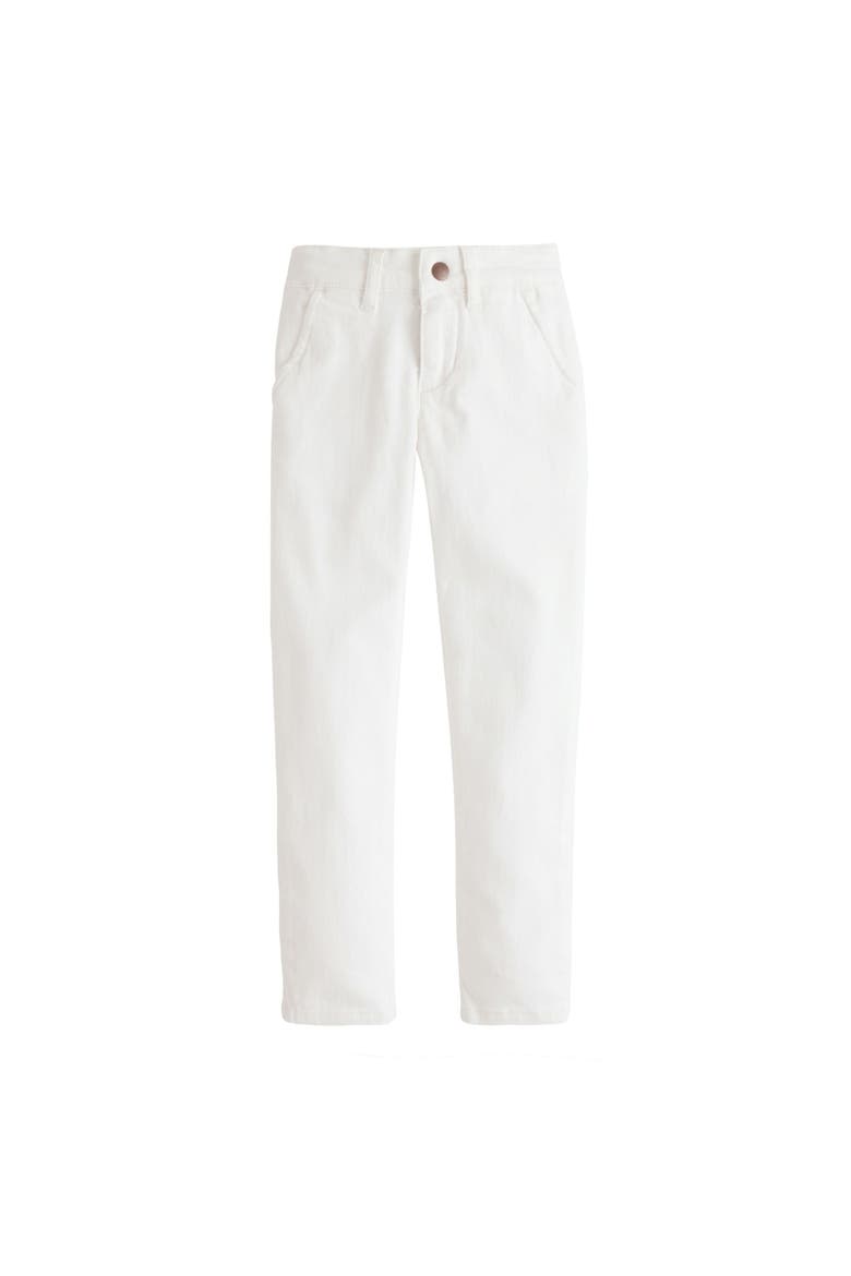 Kids' Ivory Stretch Twiggy Jeans, Main, color, Ivory Denim