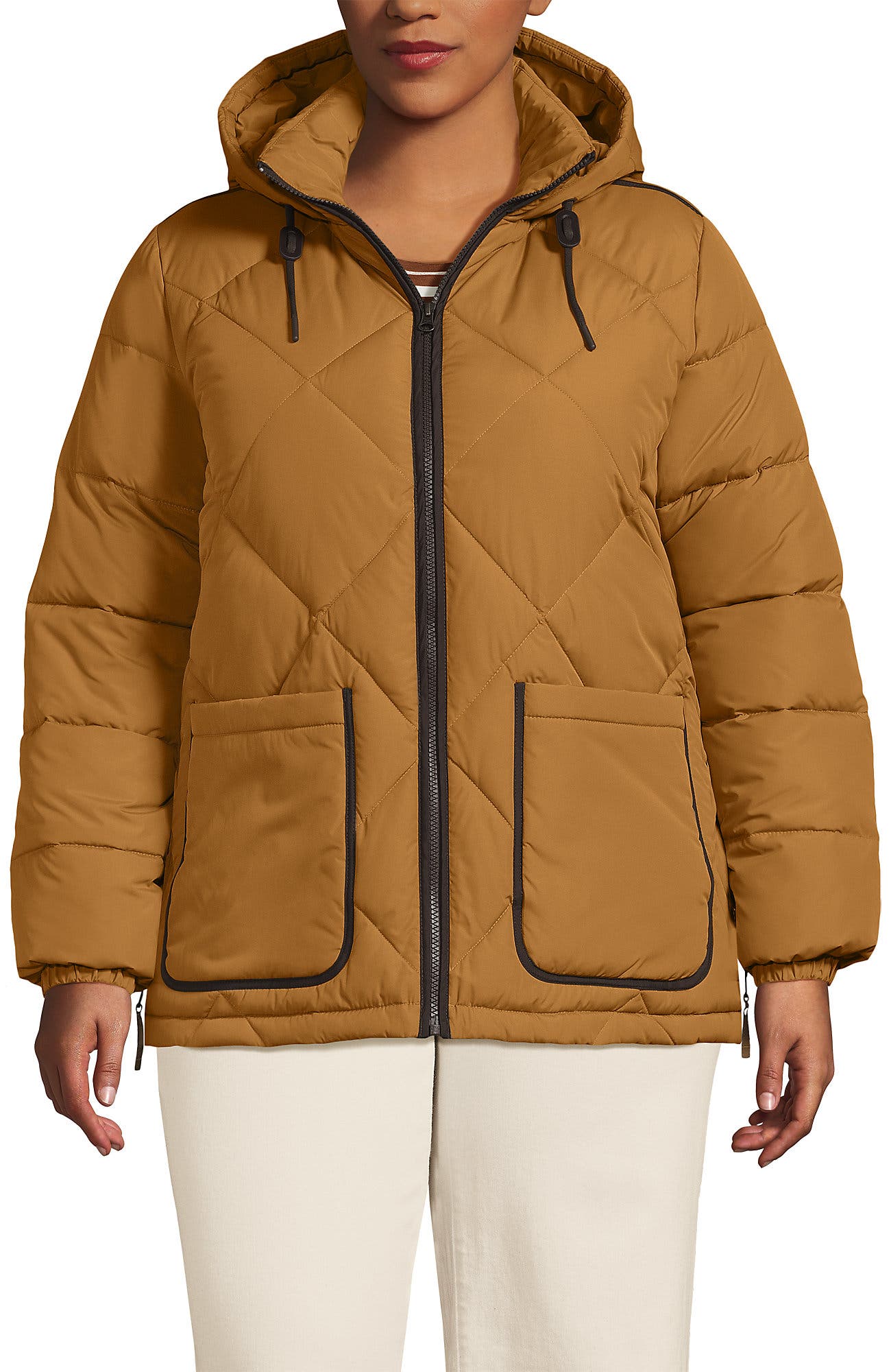 Plus Size FeatherFree Insulated Diamond Quilted Jacket - image 3